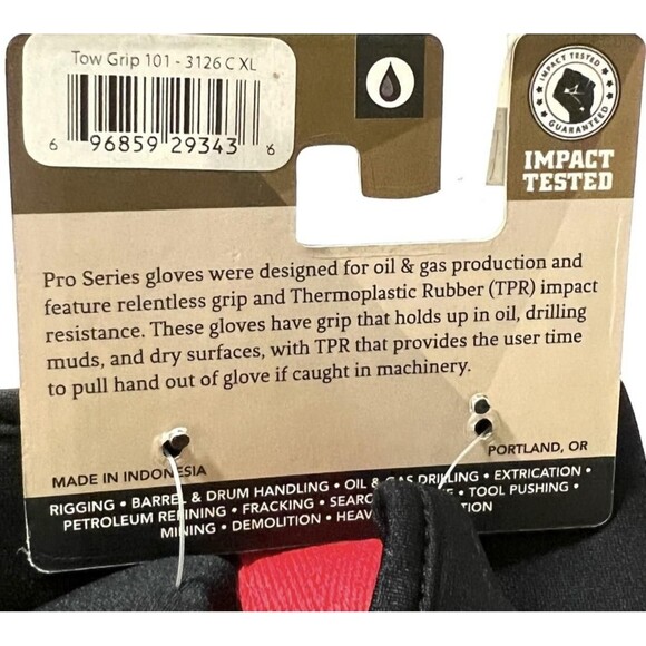 Cestus Tow Grip 101 Work Gloves Mens XL 11 Orange Green TPR Impact ProSeries PPE - Picture 7 of 11